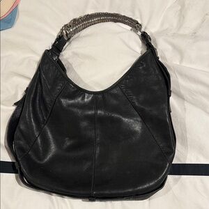 Yves Saint Laurent  Black Leather Hobo Bag